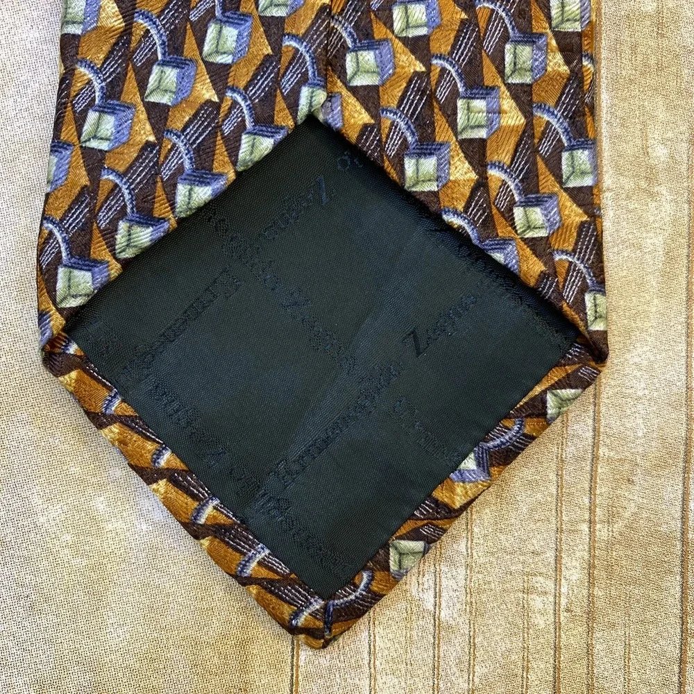 Vintage Ermenegildo Zegna Tie Multicolor Geometric